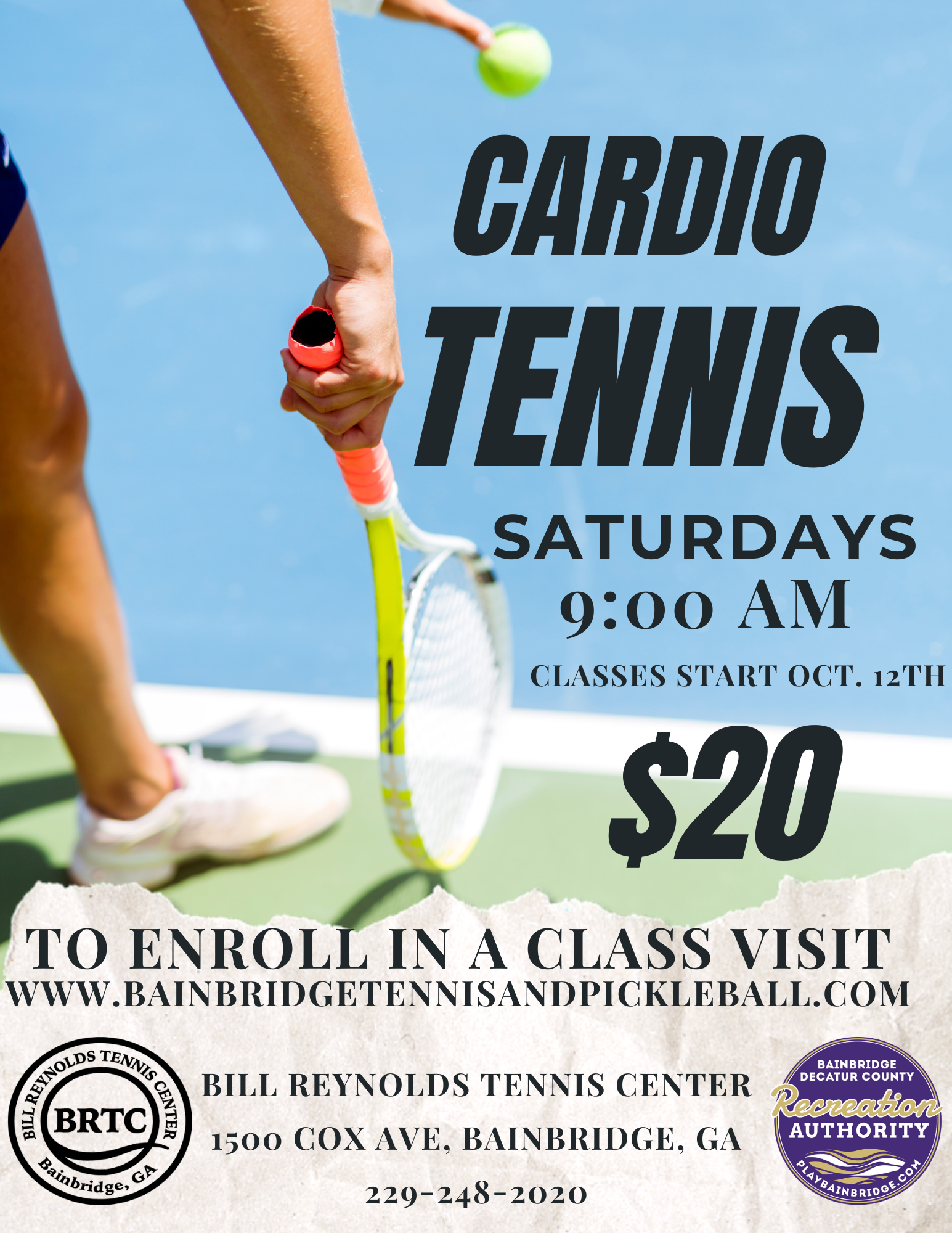 CARDIO TENNIS - REVISED DATES